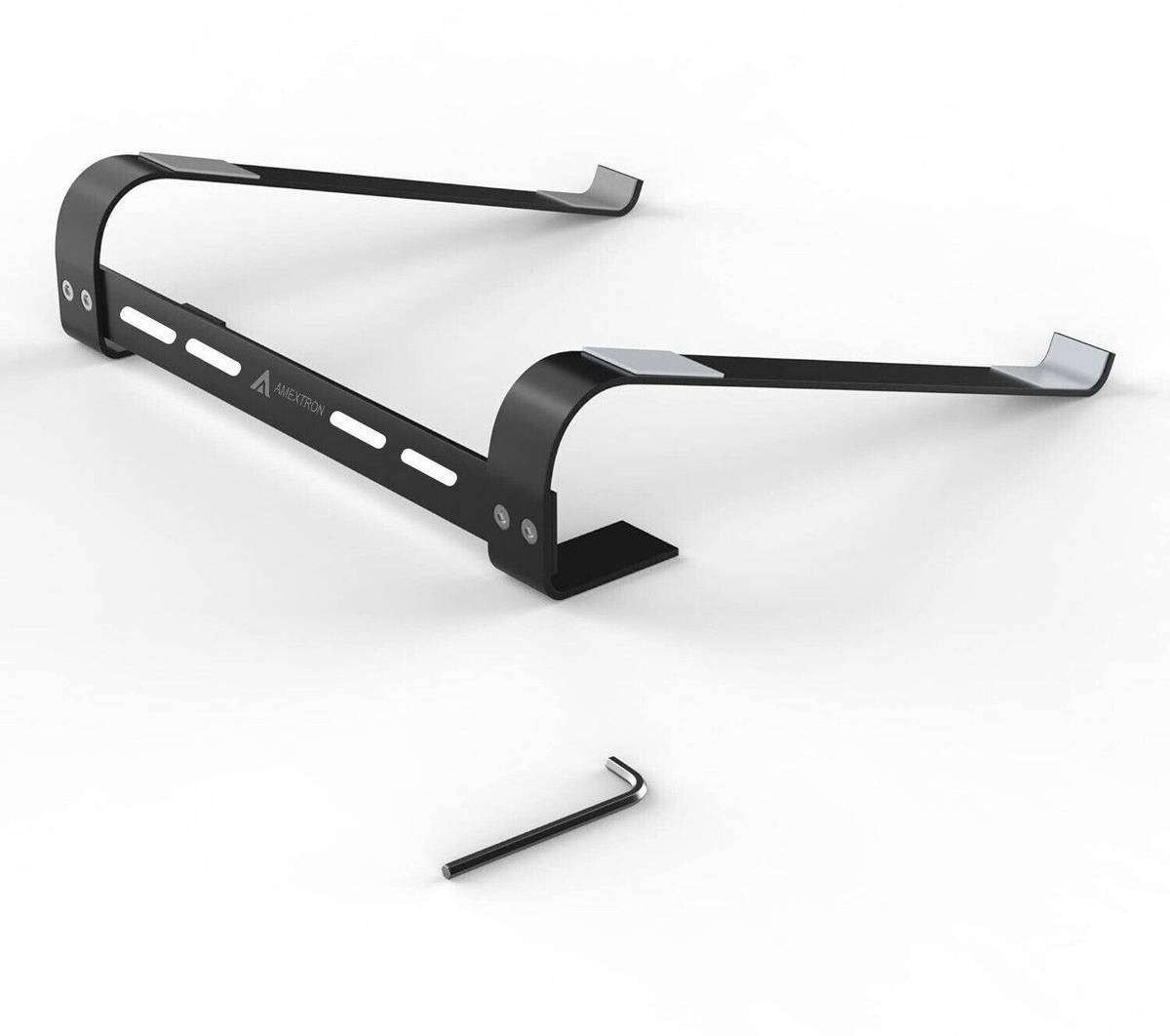 Ventilated Lapdesk Adjustable Foldable Portable Laptop Stand Aluminum Aluminium Laptop Stand Compatible with 36 - 39cm Laptops — photo 2
