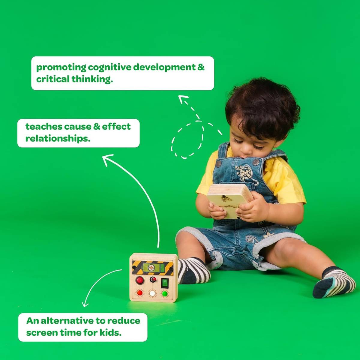 Clapstore Toys Portable Busy Board V4 for 1-6 Year Old Toddlers, Kids LED Light Toy (Pack Of 2) — photo 5