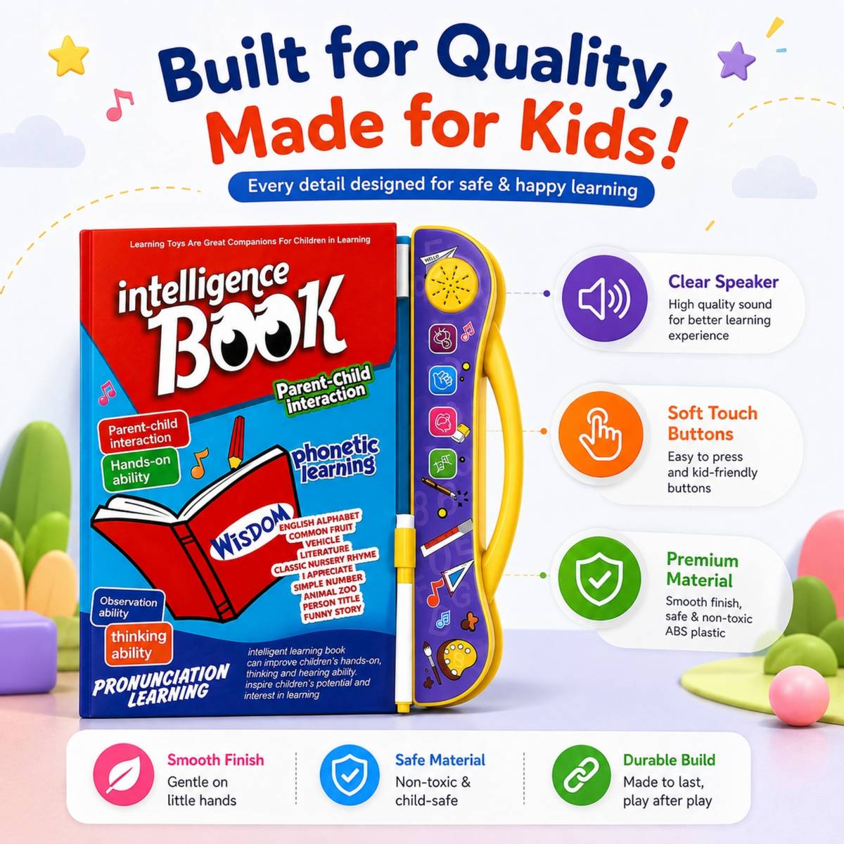Fun Interactive Sound Book for Kids | ABC, Numbers & Phonics — photo 4