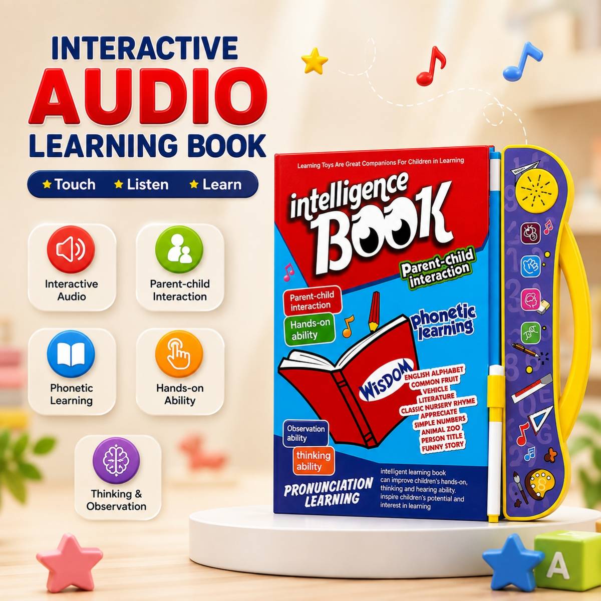 Fun Interactive Sound Book for Kids | ABC, Numbers & Phonics — photo 2