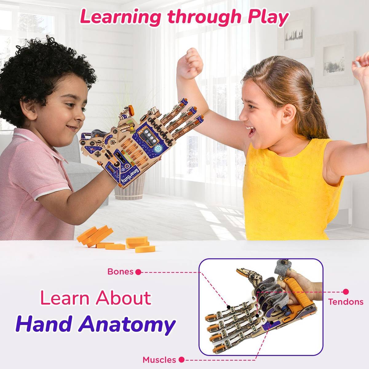 Robotic Mechanical Hand STEM DIY Fun Toys, Educational & Construction based Activity Game for Kids 8 to 14, Gifts for Boys & Girls, Learn Science Engineering Project, Made in India — photo 2