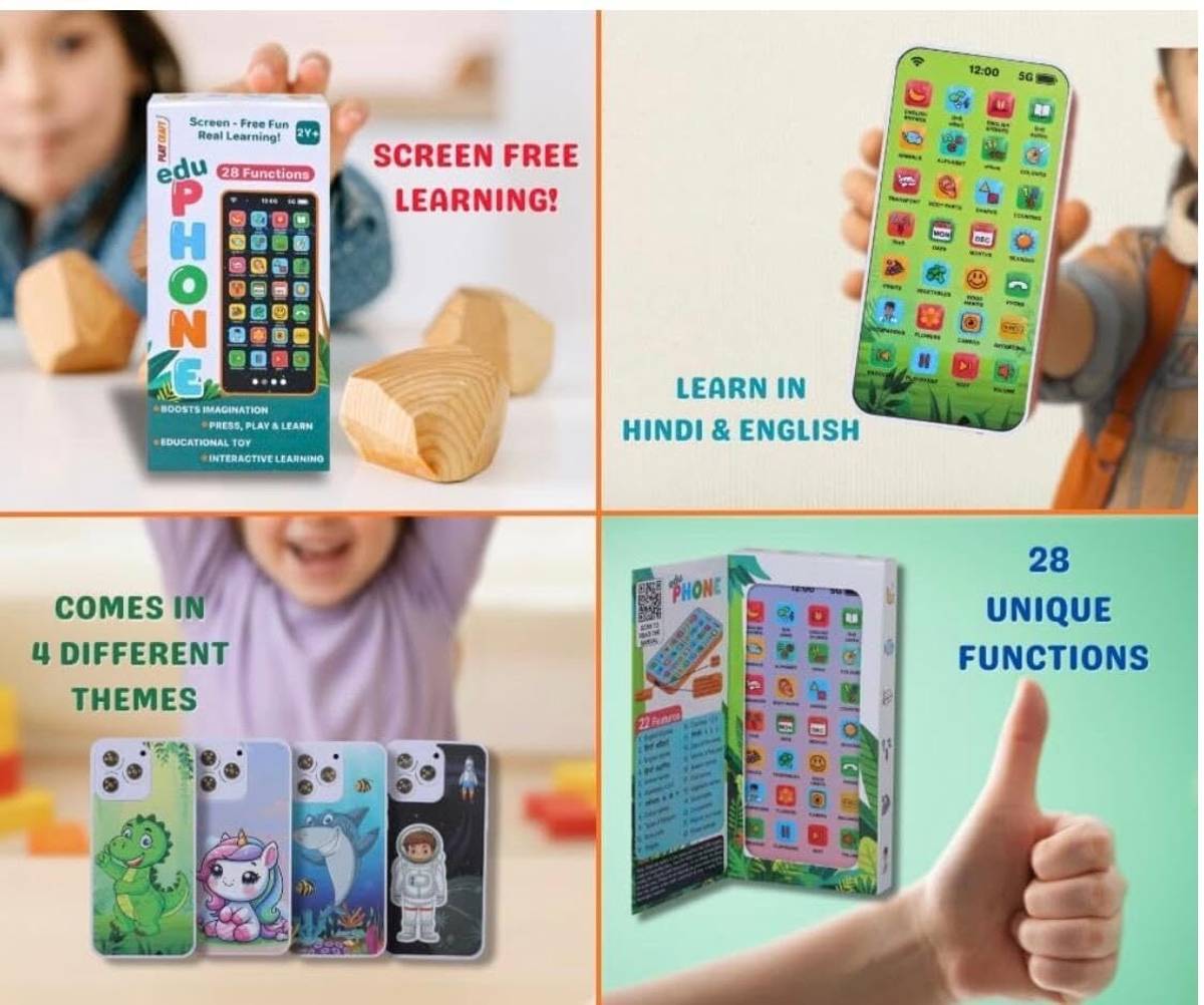 PN AVAN 28 Modes Multi Language EduPhone |Type-C Rechargeable| Educational Toy For Kids — photo 3