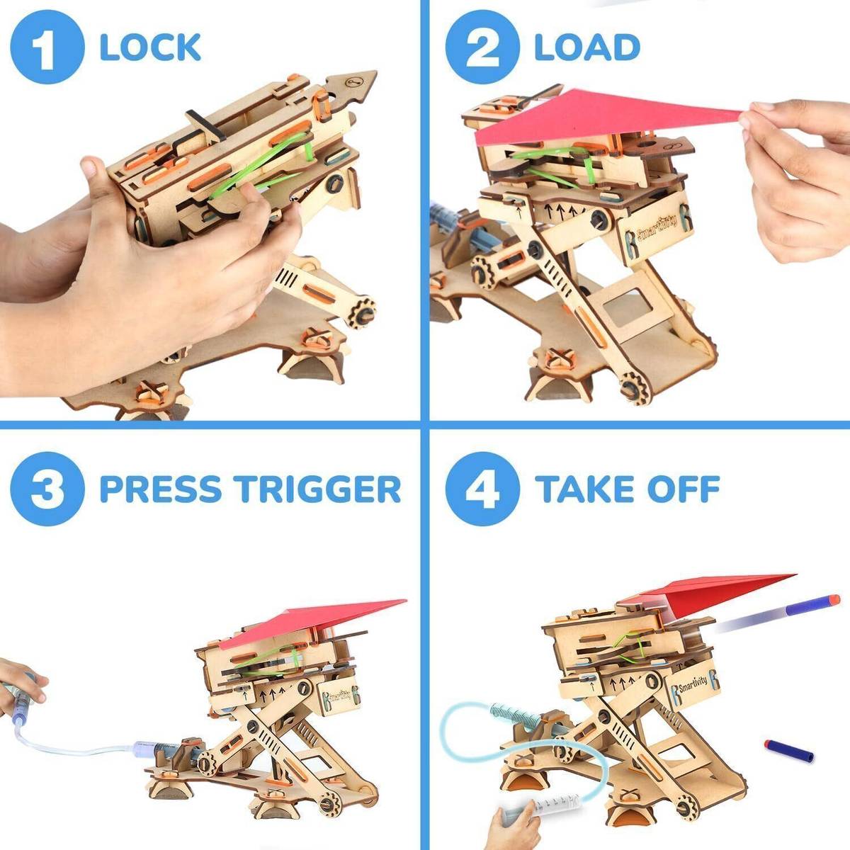 Smartivity Hydraulic Plane Launcher STEM DIY Fun Toy for Kids 6 to 12, Best Gift for Boys & Girls, Educational & Construction based Activity Game, Learn Science Engineering Project, Made in India, By IIT Delhi Alumni — photo 3