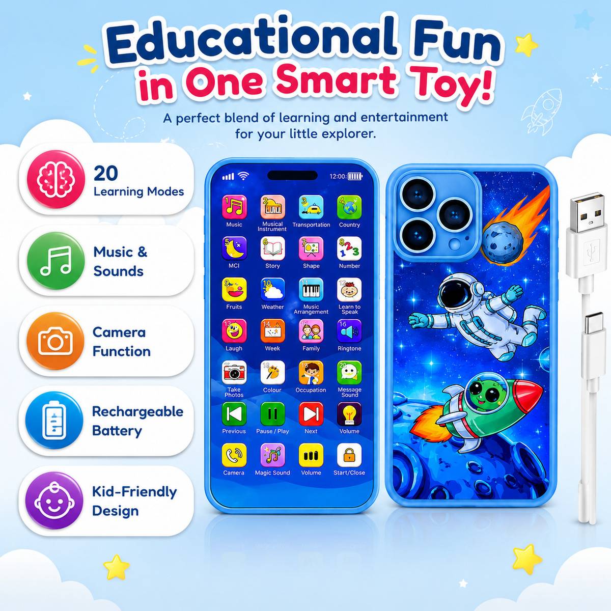 SKITISK Learning Mobbile Toy