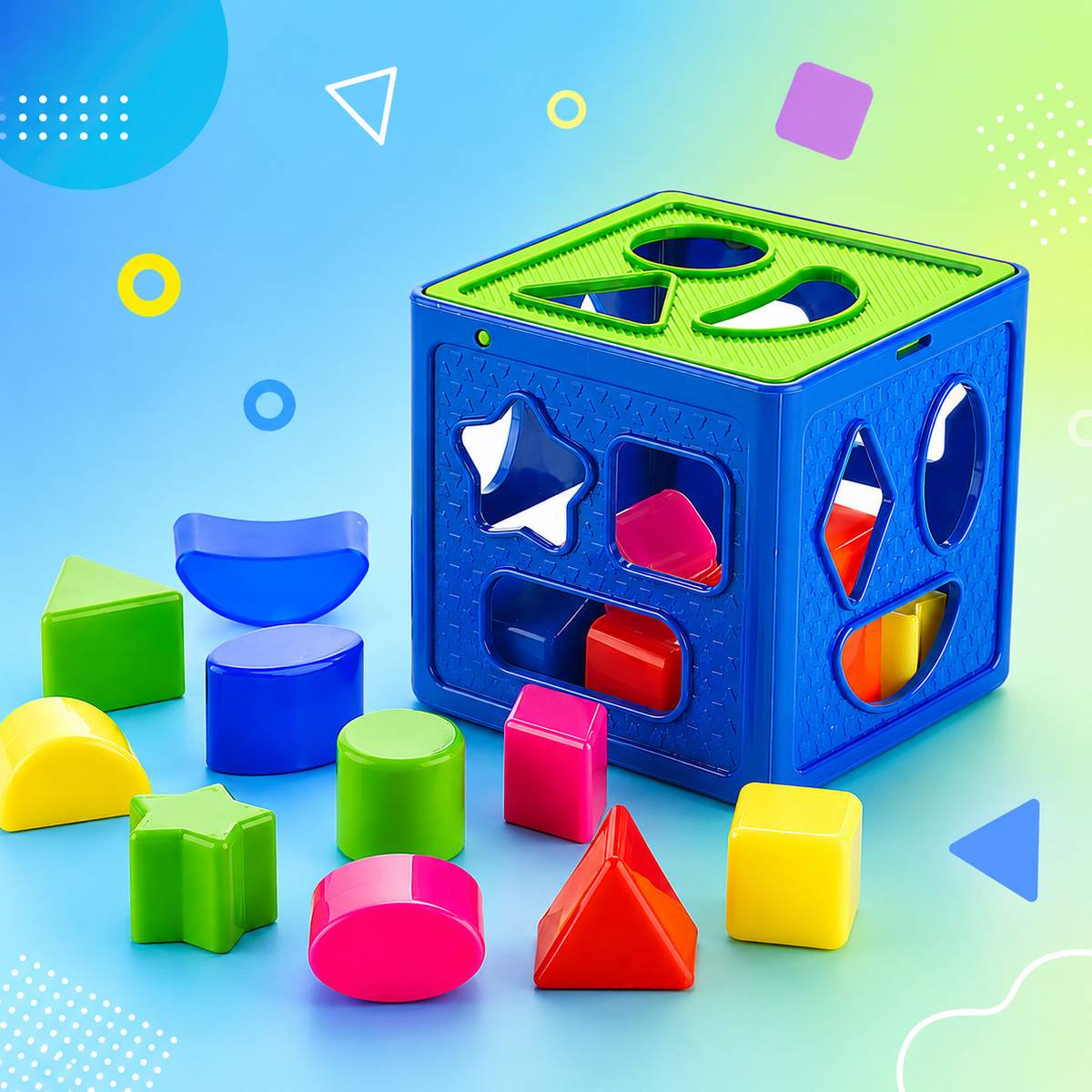 Tileez shape sorter cube Activity Fun Geometrics Shape Blocks Educational Learning Toys — photo 4