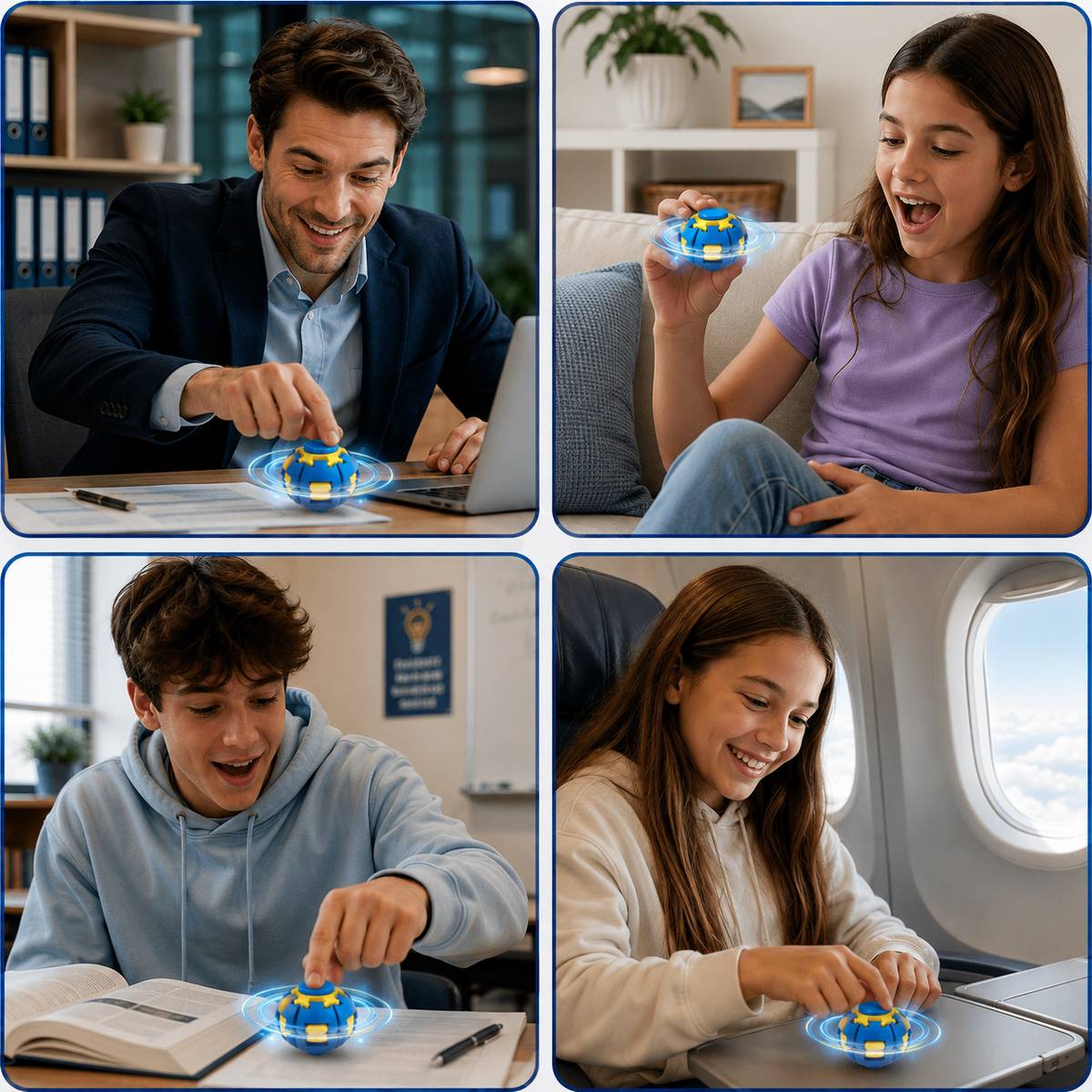SPIN IT Press Spinner Ball Toy | 360 Press to Spin Stress Relief Fidget — photo 4