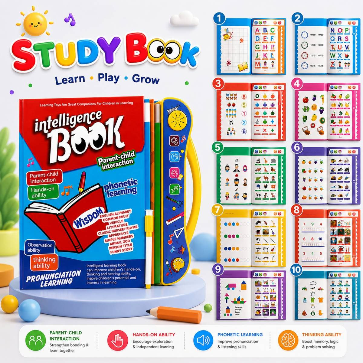 Fun Interactive Sound Book for Kids | ABC, Numbers & Phonics — photo 5