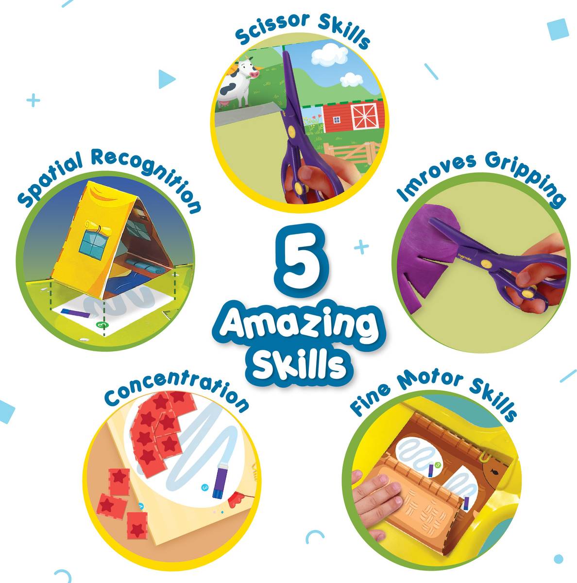 Imagimake Scissor Skills | Cut, Fold & Paste | Educational Toys For Kids 3+Years — photo 4