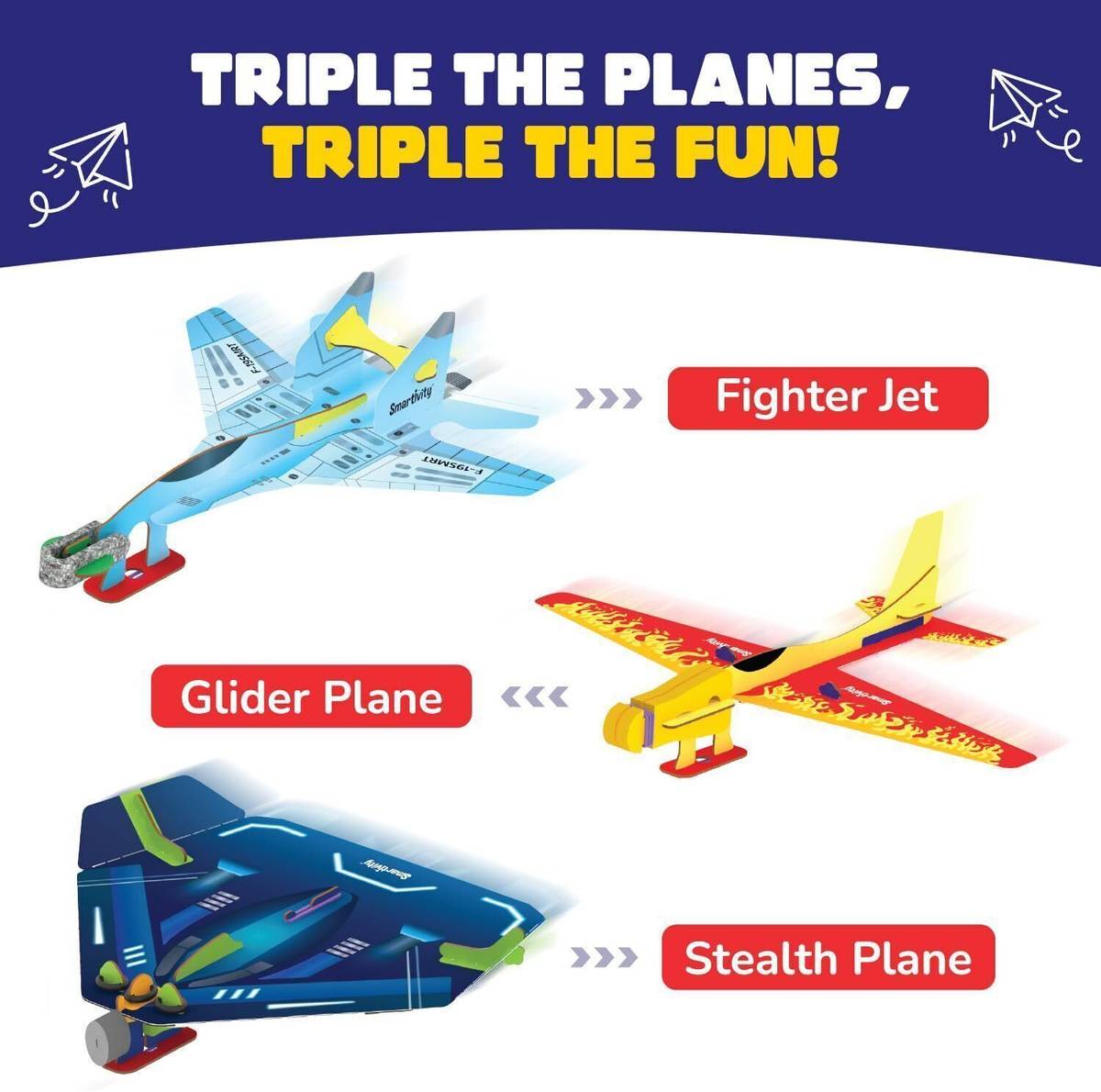 3-in-1 DIY Airplane Launcher Kit for Kids Ages 6-12 Years old Boys & Girls — photo 3