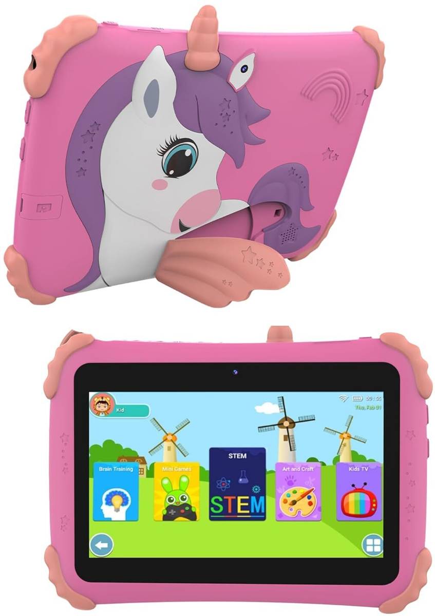 CASON 7 inch Kids Tablet for Study 5-12 Years Age,4GB+32GB Android Tab for Kids