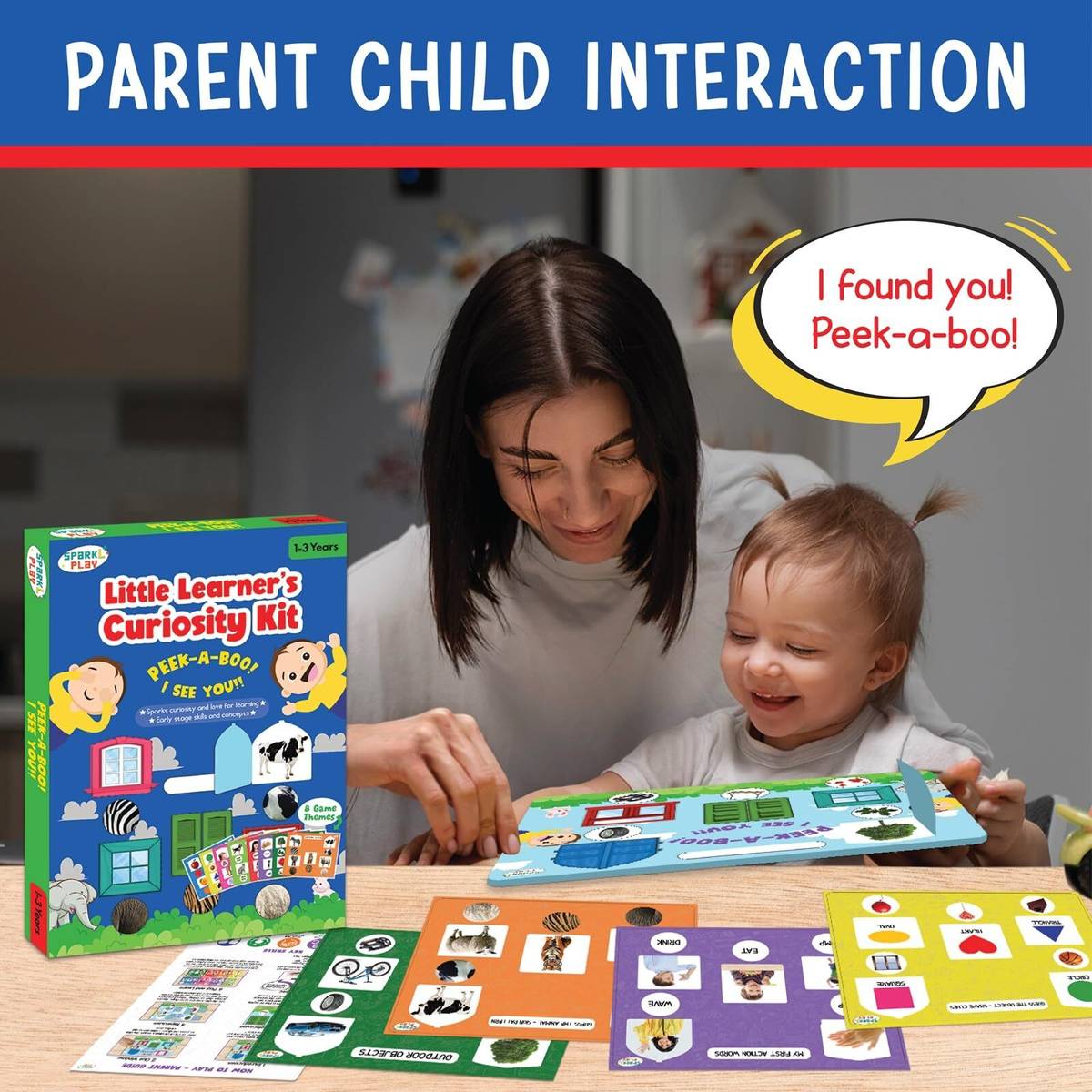 SparkLPlay Educational Toy for Ages 1-3. Learning Activities with 8 Peek-A-Boo Games — photo 4