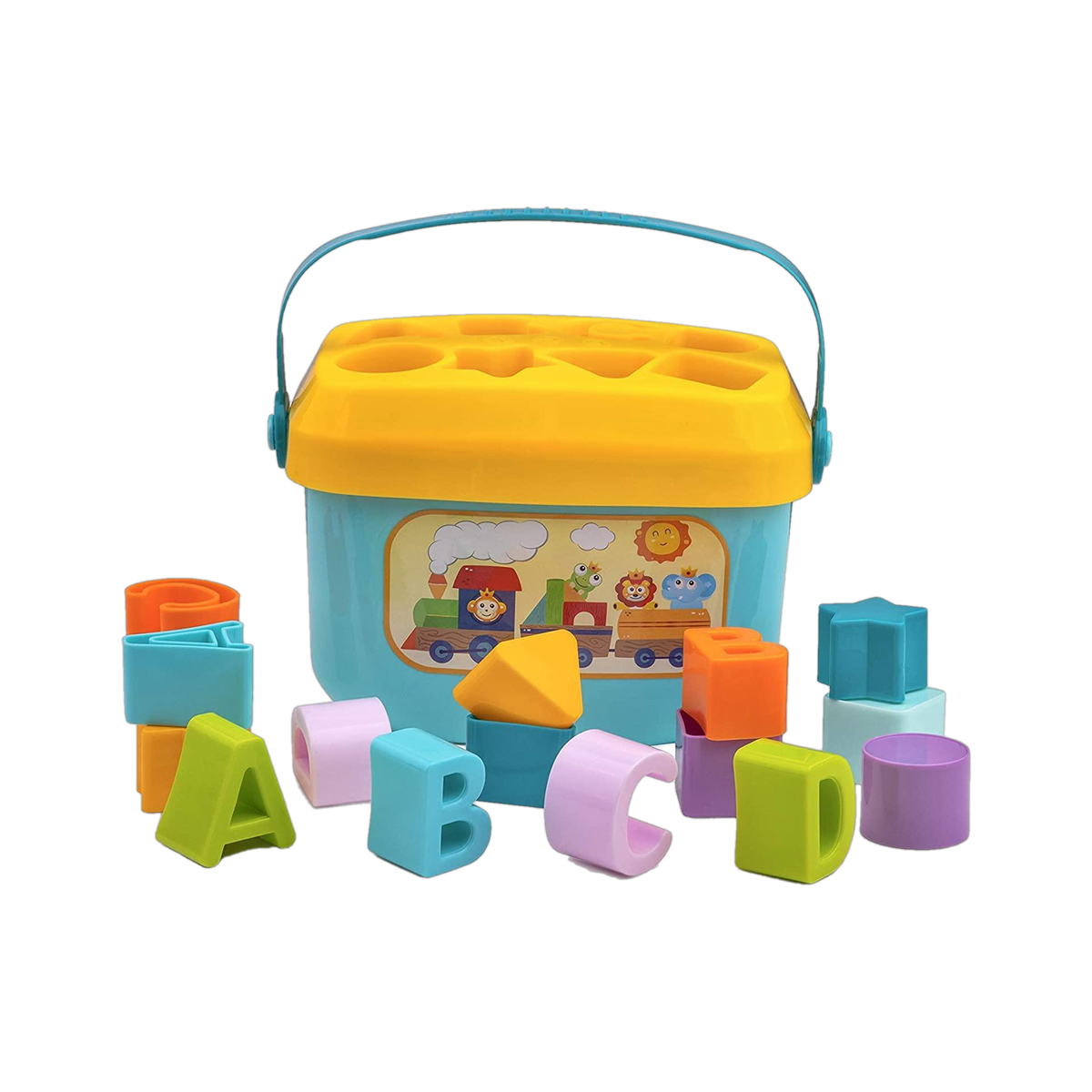 Miss & Chief Baby First Blocks Color & Shape Toy Educational Sorting Box for Kids