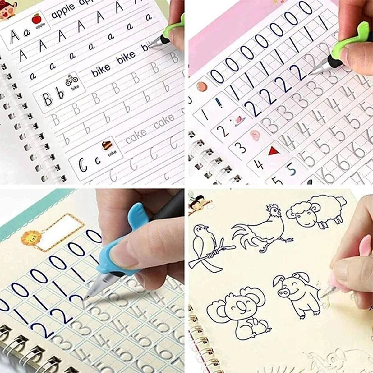 Sank Magic Books/10 Refills &1 Pen And Erasable 4 Set Of Practicing, Handwriting — photo 4