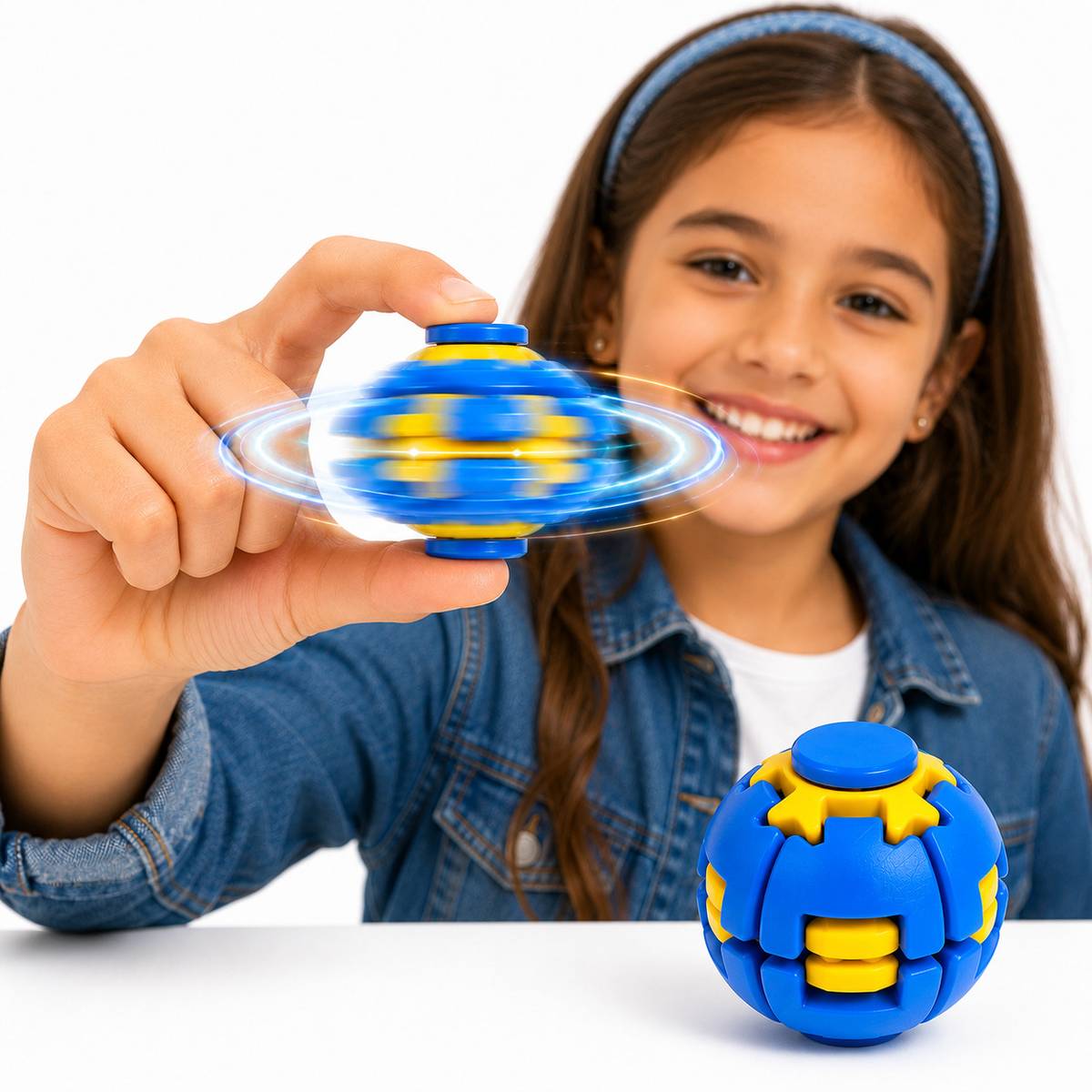 SPIN IT Press Spinner Ball Toy | 360 Press to Spin Stress Relief Fidget