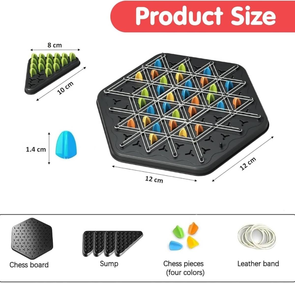 Triggle Game for Kids & Adults | Fun Family Board Game Toys, Brain Teaser Puzzle Board Game Accessories — photo 3