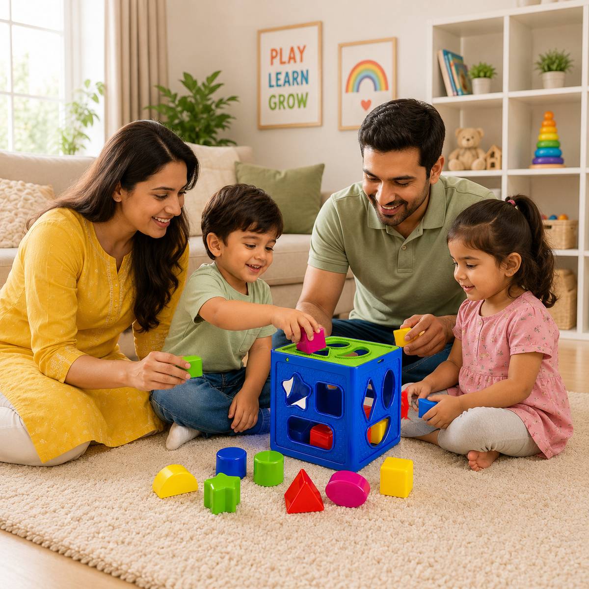 Tileez shape sorter cube Activity Fun Geometrics Shape Blocks Educational Learning Toys — photo 5