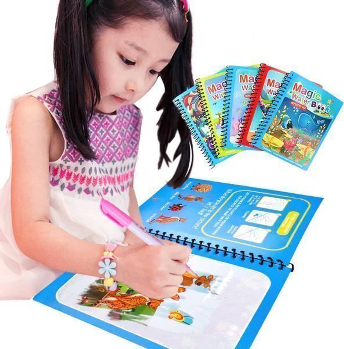 Reusable Magic Water Book for Kids Paint Colouring Drawing Pen Books Combo — photo 4