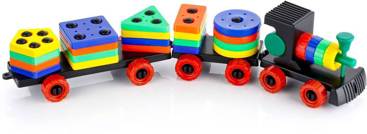 TOOBIL Train Toddler Toys, Shape Sorter and Stacking Wooden Toys, Puzzle Toys — photo 4