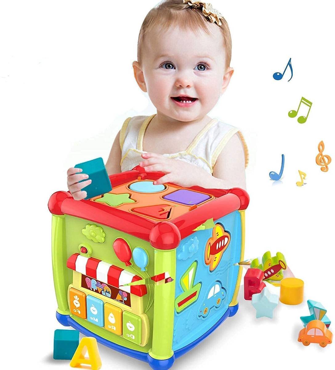 OPINA 6 in 1 Learning Activity Cube with Music & Lights Educational Toys