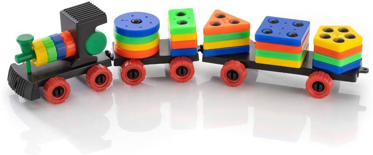TOOBIL Train Toddler Toys, Shape Sorter and Stacking Wooden Toys, Puzzle Toys — photo 5