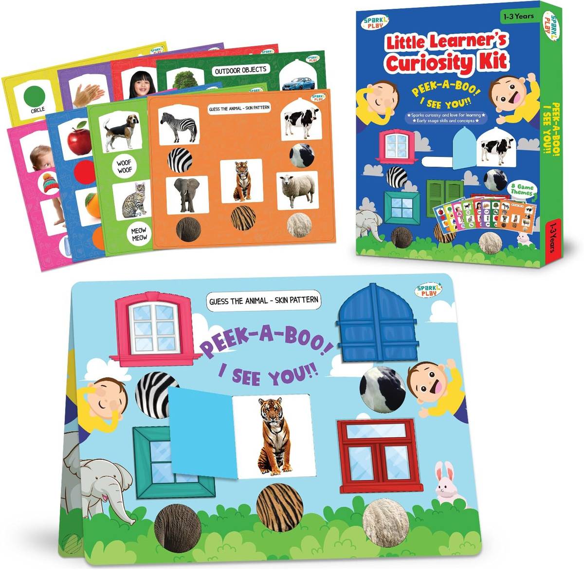 SparkLPlay Educational Toy for Ages 1-3. Learning Activities with 8 Peek-A-Boo Games — photo 5
