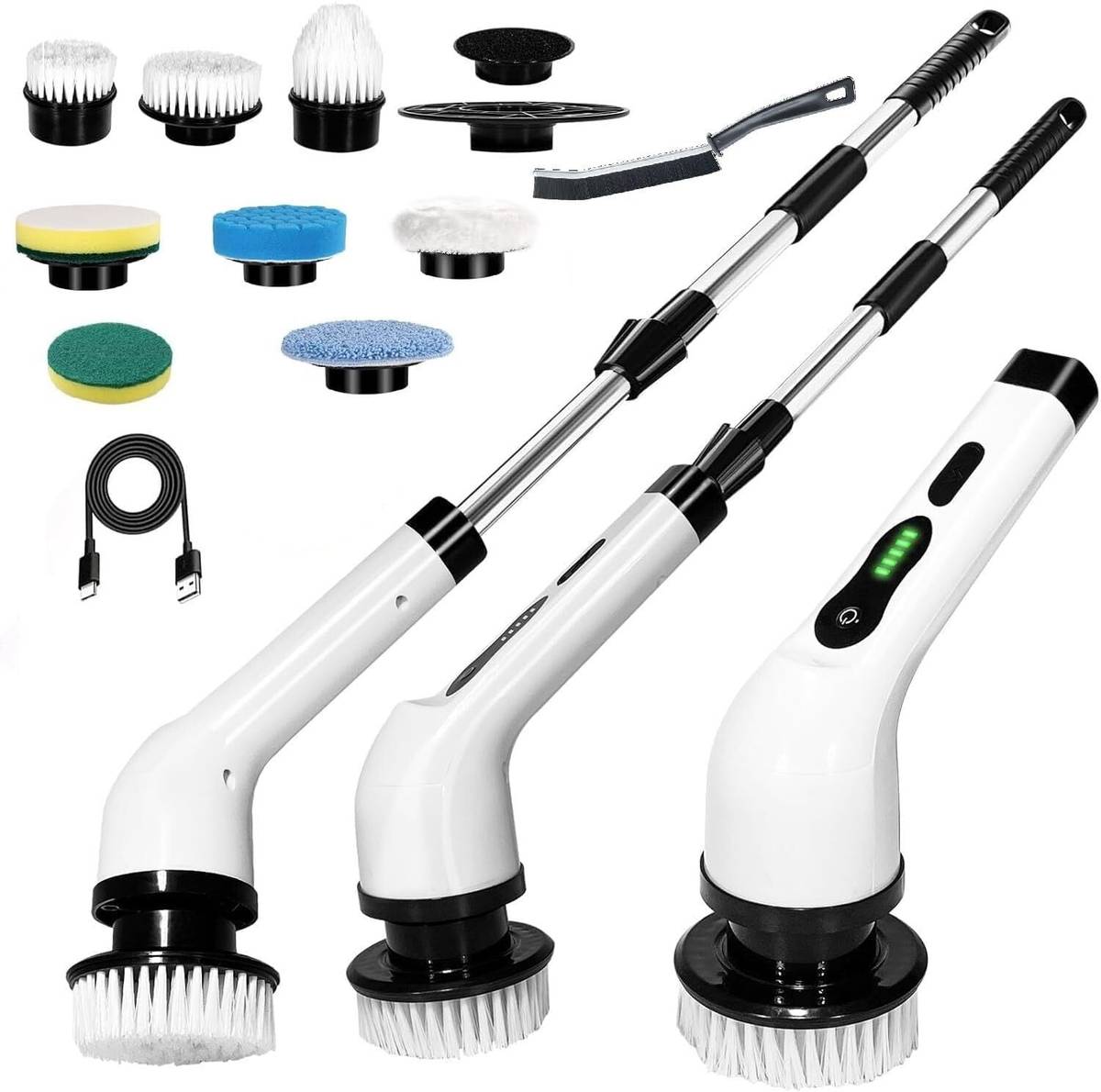UNETRI 9in1 Cordless Electric Spin Scrubber|Cleaning Brush for Bathroom,Floor,Tile&Car