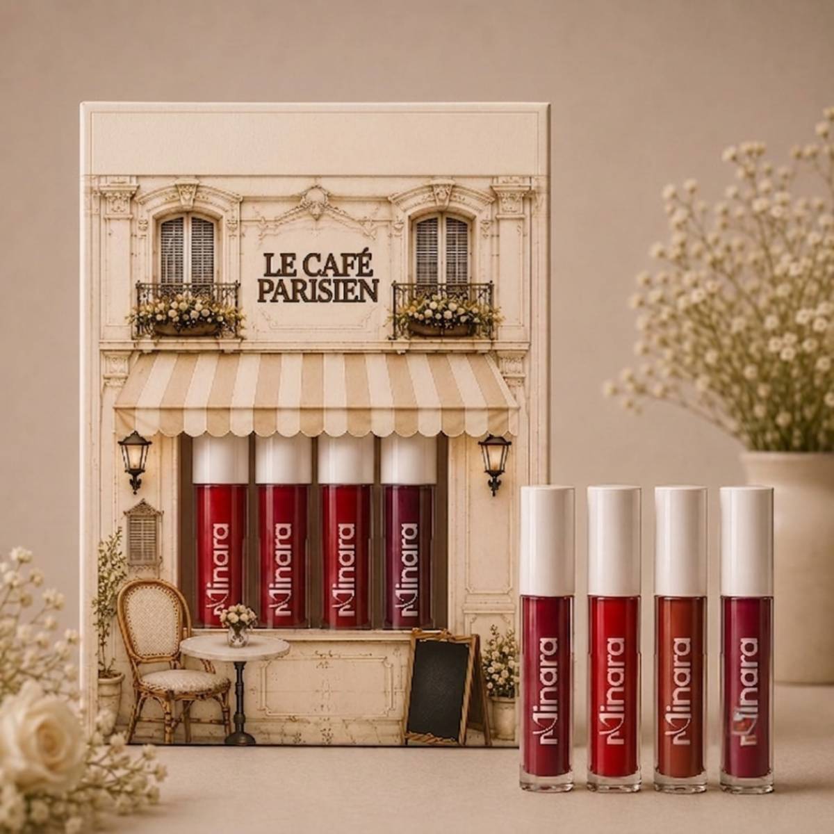MINARA Matte Liquid Lipstick Pack of 4 - Reds