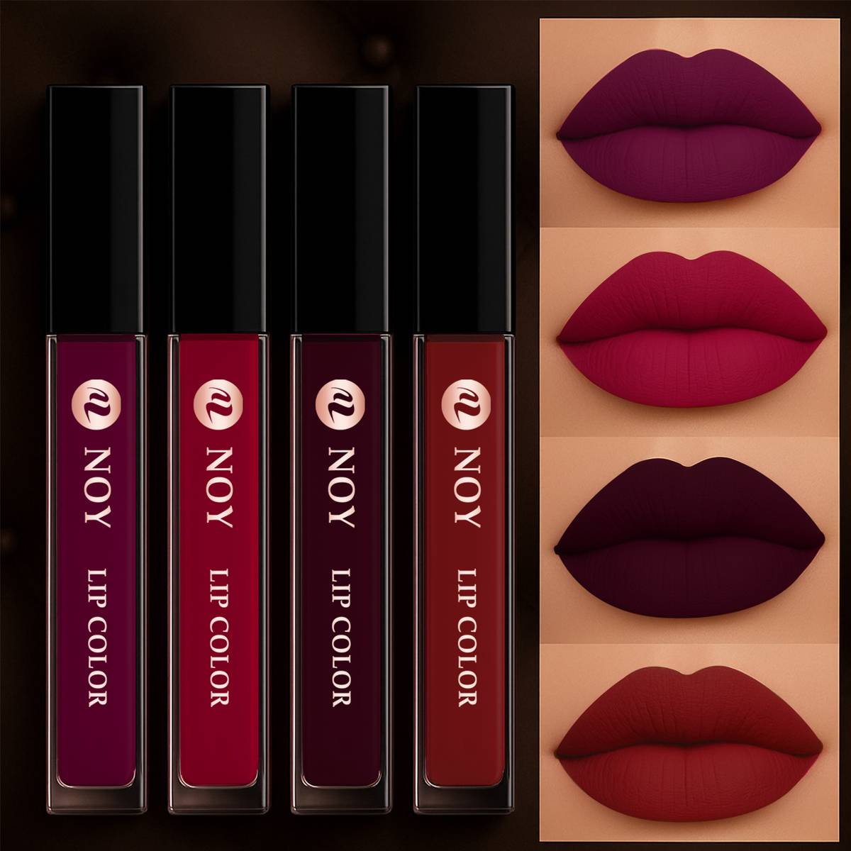 NOY Waterproof Lipstick Ultra Matte Smooth Texture Deep Look Liquid Lipstick