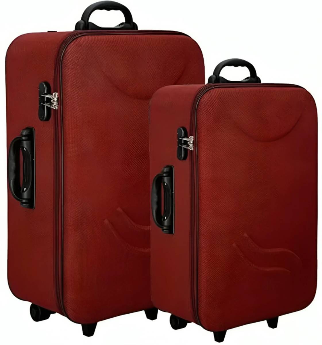 ANAND Classic Cabin Luggage BAG RED Check-in Suitcase 3 Wheels - 24 inch