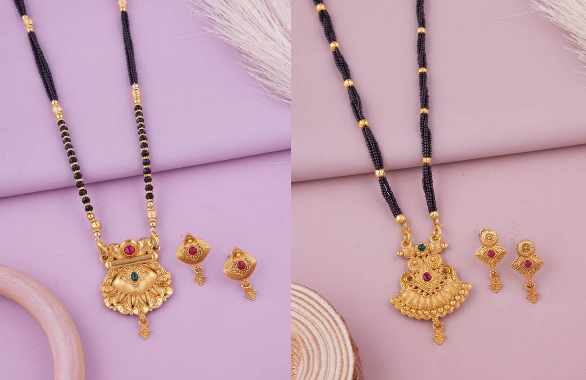 SUKHDA Brass Gold-plated Gold, Black Jewellery Set