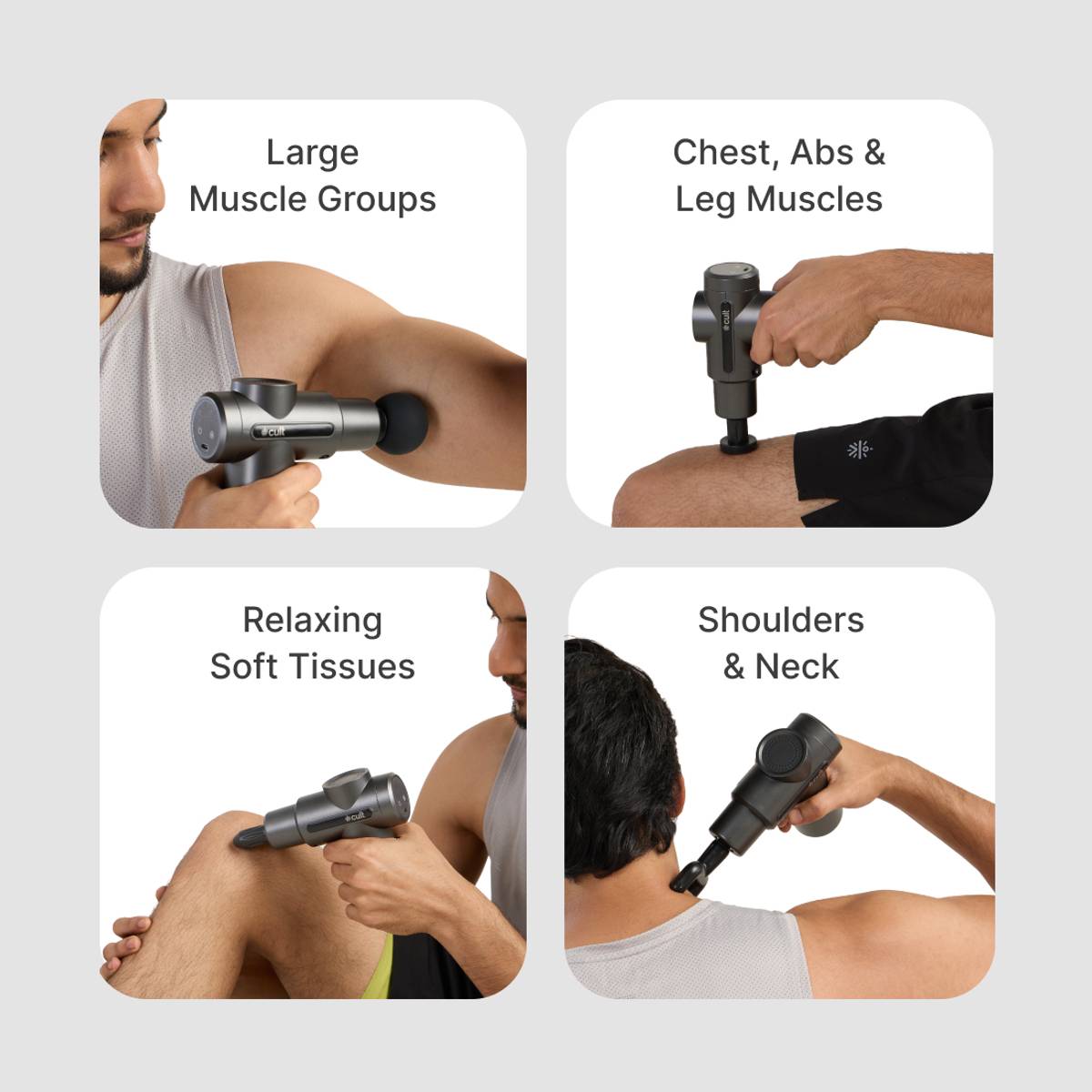 Cult Impact Edge with Hot & Cold Head, 6 Speed, Gun Massager — photo 4