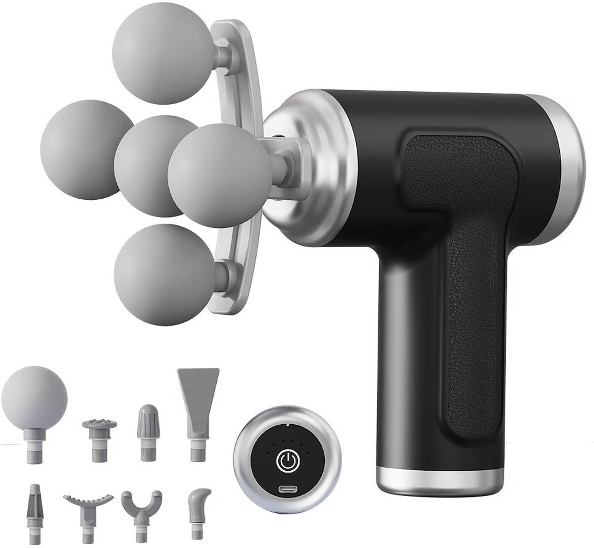Zovilstore High-Power 5-Head Electric Massage Gun – Deep Tissue Pain Relief Massager with Various Attachments for Neck, Back, Legs & Full Body Massager