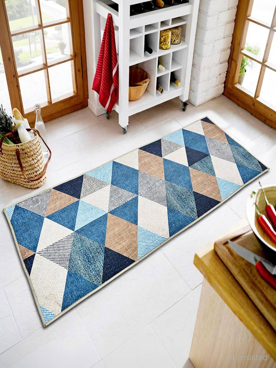 Ishro Home Rubber, Velvet Floor Mat