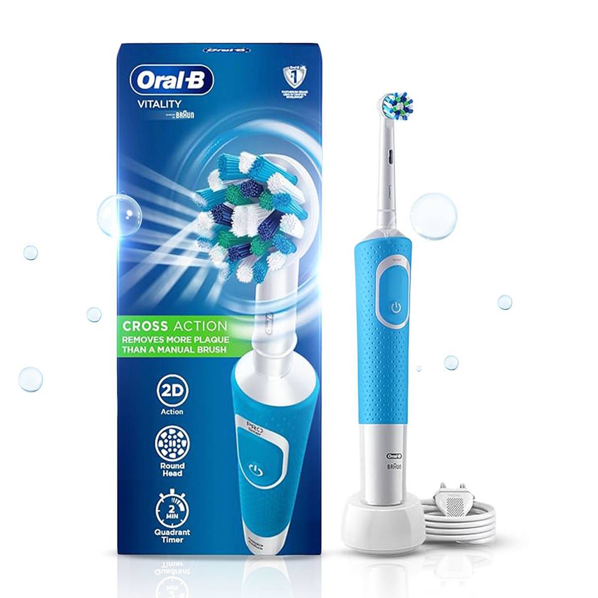 Oral-B Vitality Blue, 2 Brushing Modes, 2 Min Timer,Rechargeable Electric Toothbrush