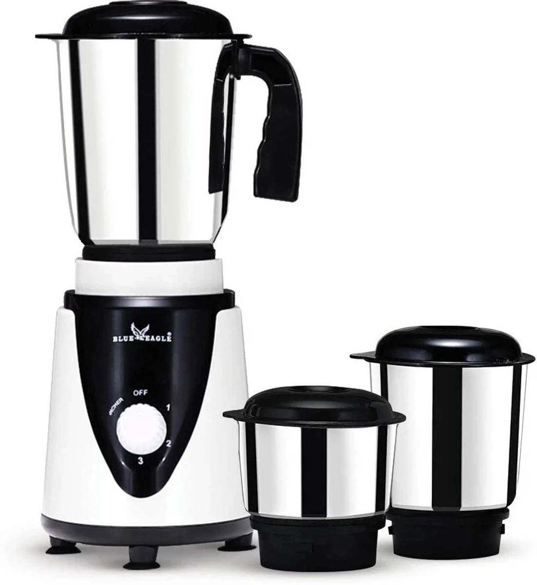 Blue eagle 1.2ml Liquidizing ,0.8ml Multi,0.4ml Chutney Jar, 500 W Juicer Mixer Grinder