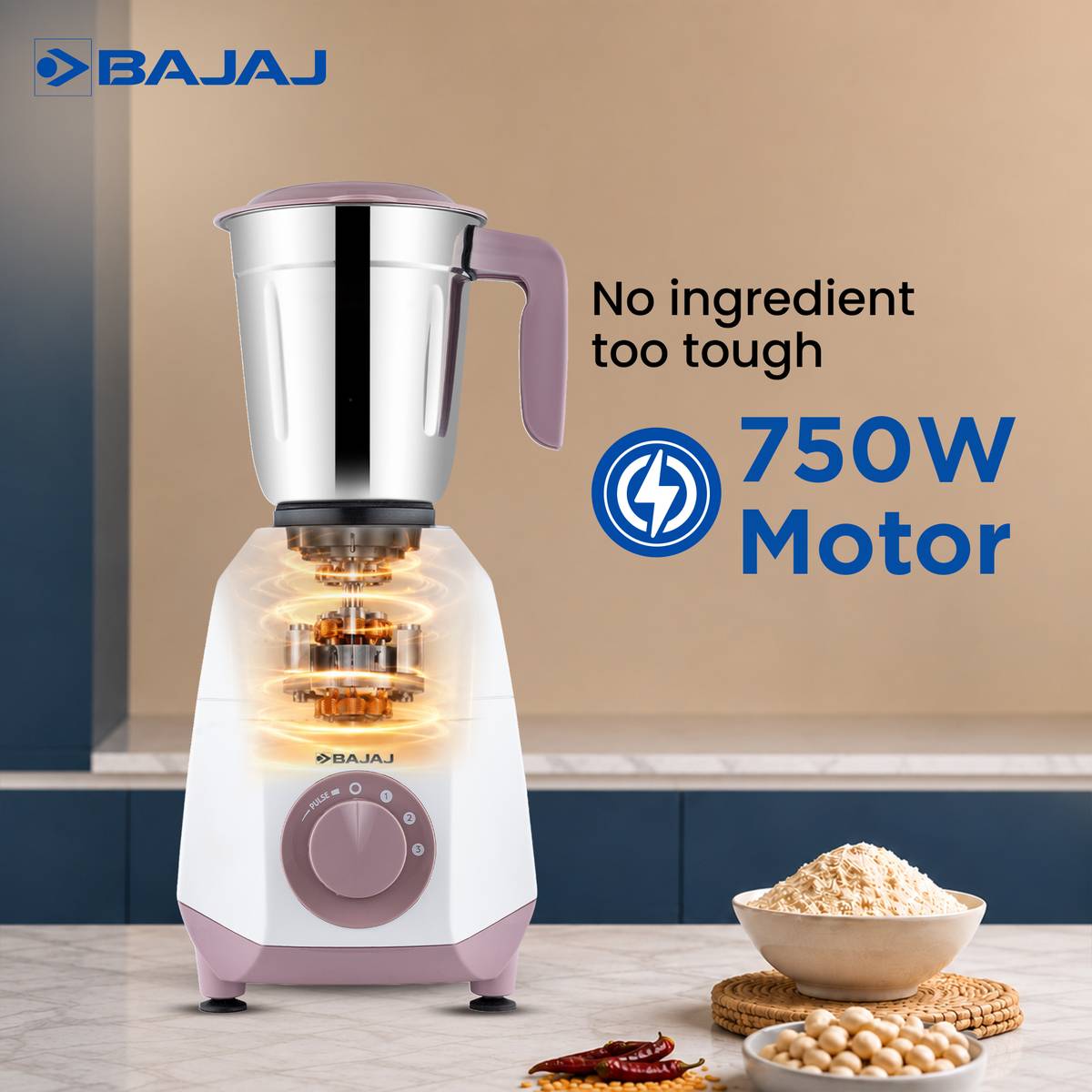 BAJAJ GX75 750 W Juicer Mixer Grinder — photo 4