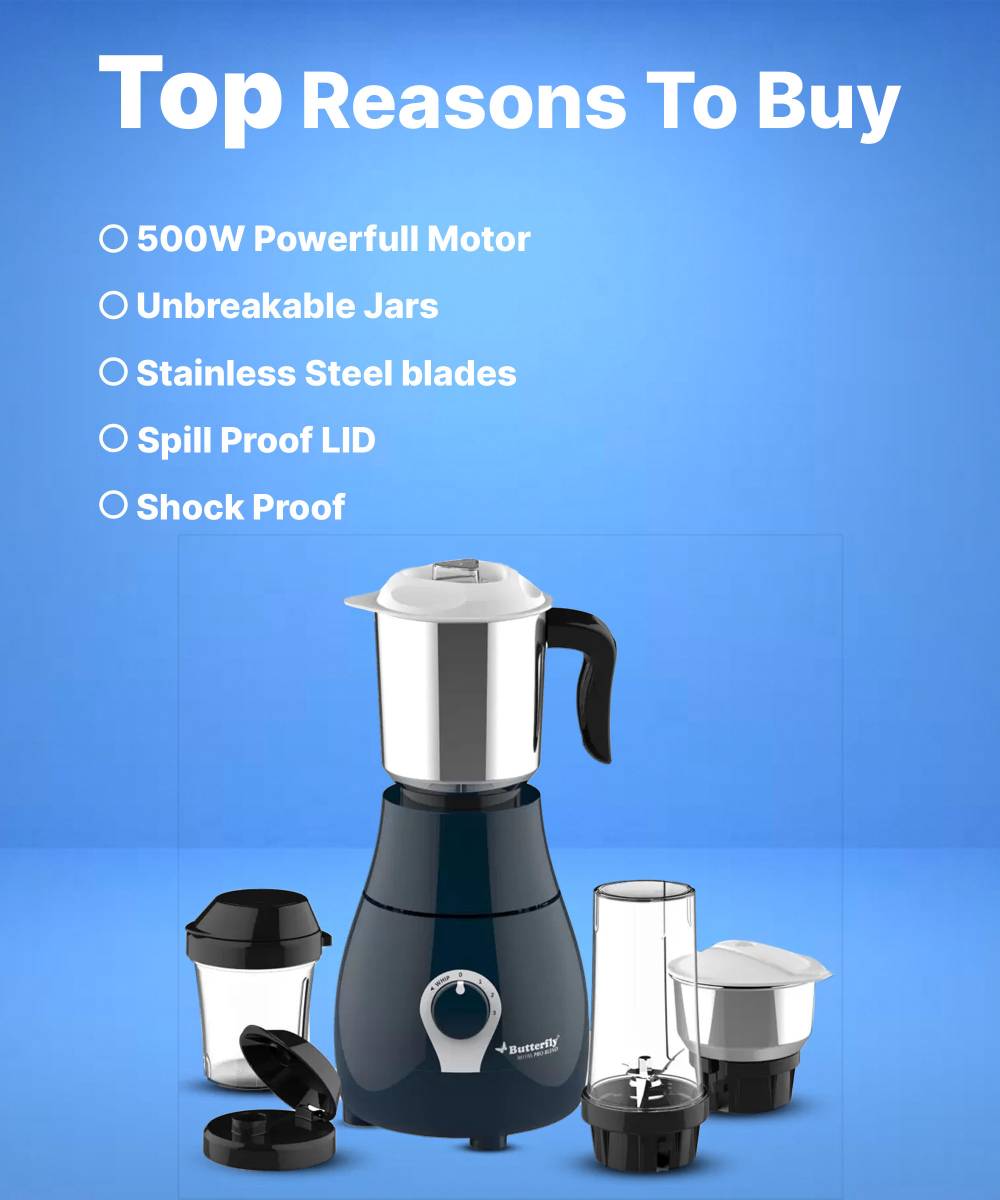 Butterfly Arrow 500 W Juicer Mixer Grinder — photo 3