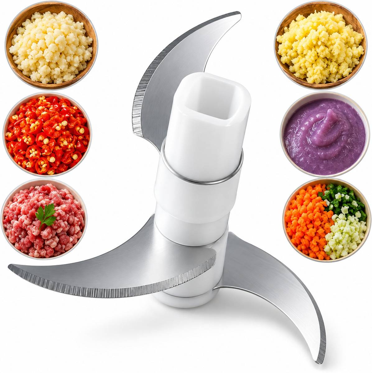 Premium Mini Electric Chopper, Garlic & Ginger Grinder, USB Rechargeable 25 W Mixer Grinder — photo 2