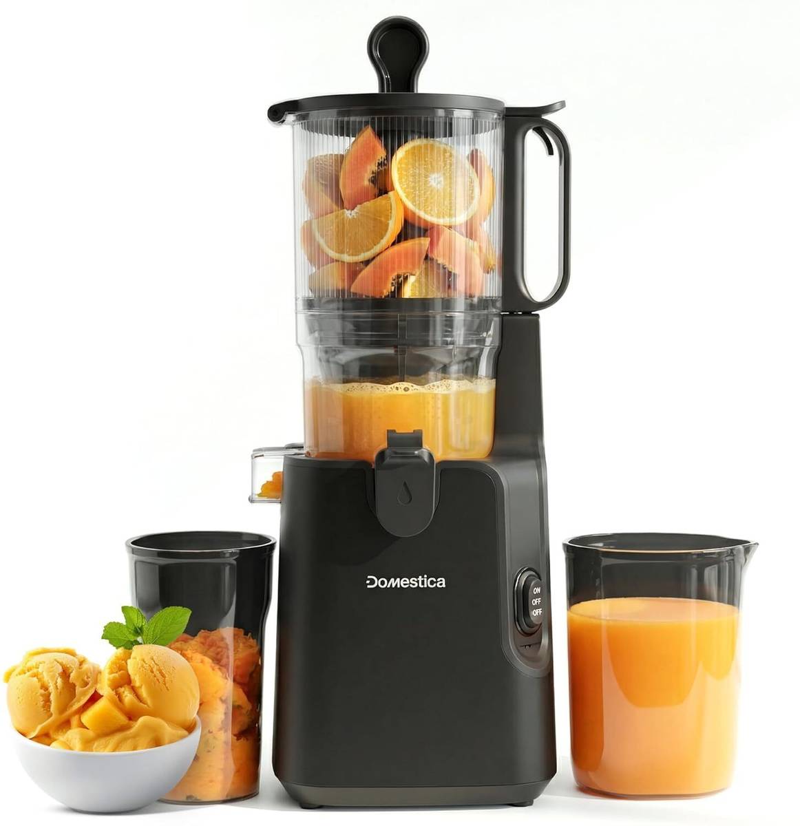 Domestica Dripdrop Pro Cold Press Juicer for Home |Slow Juicer for Fruits with BLDC Motor 1200 W Juicer Mixer Grinder
