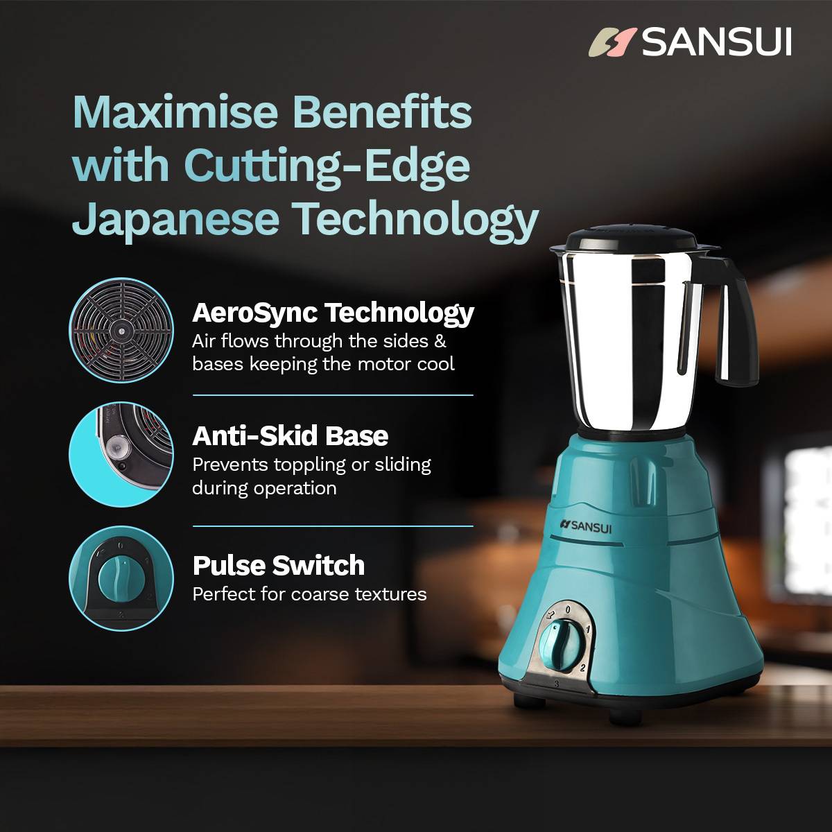 Sansui Plus 500 W Juicer Mixer Grinder — photo 5