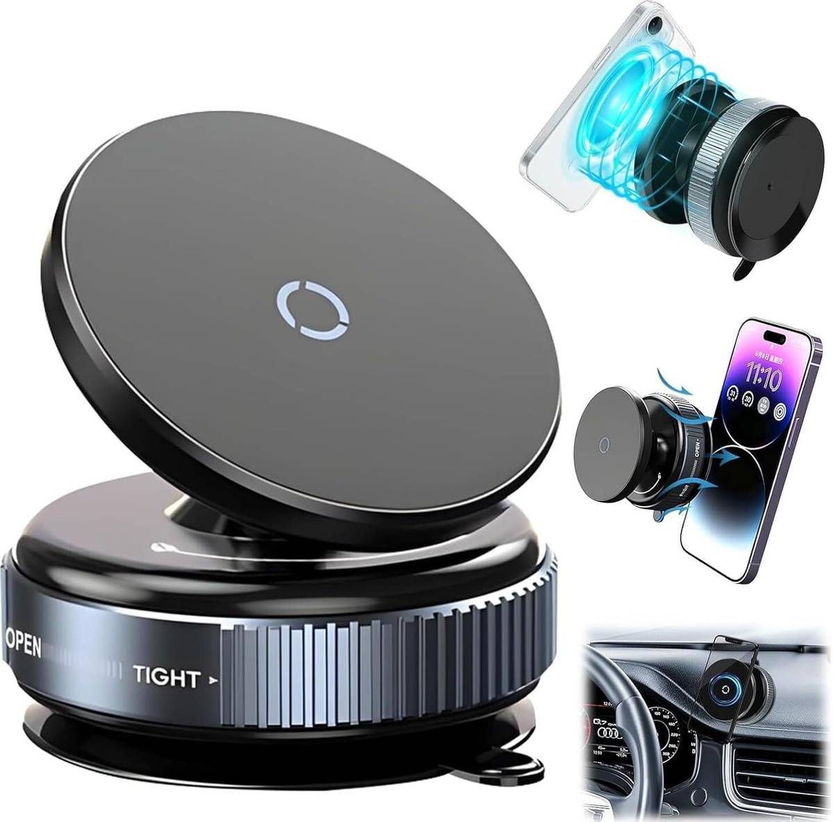 VELTRIX Car Mobile Holder for Dashboard, Magnetic, Windshield