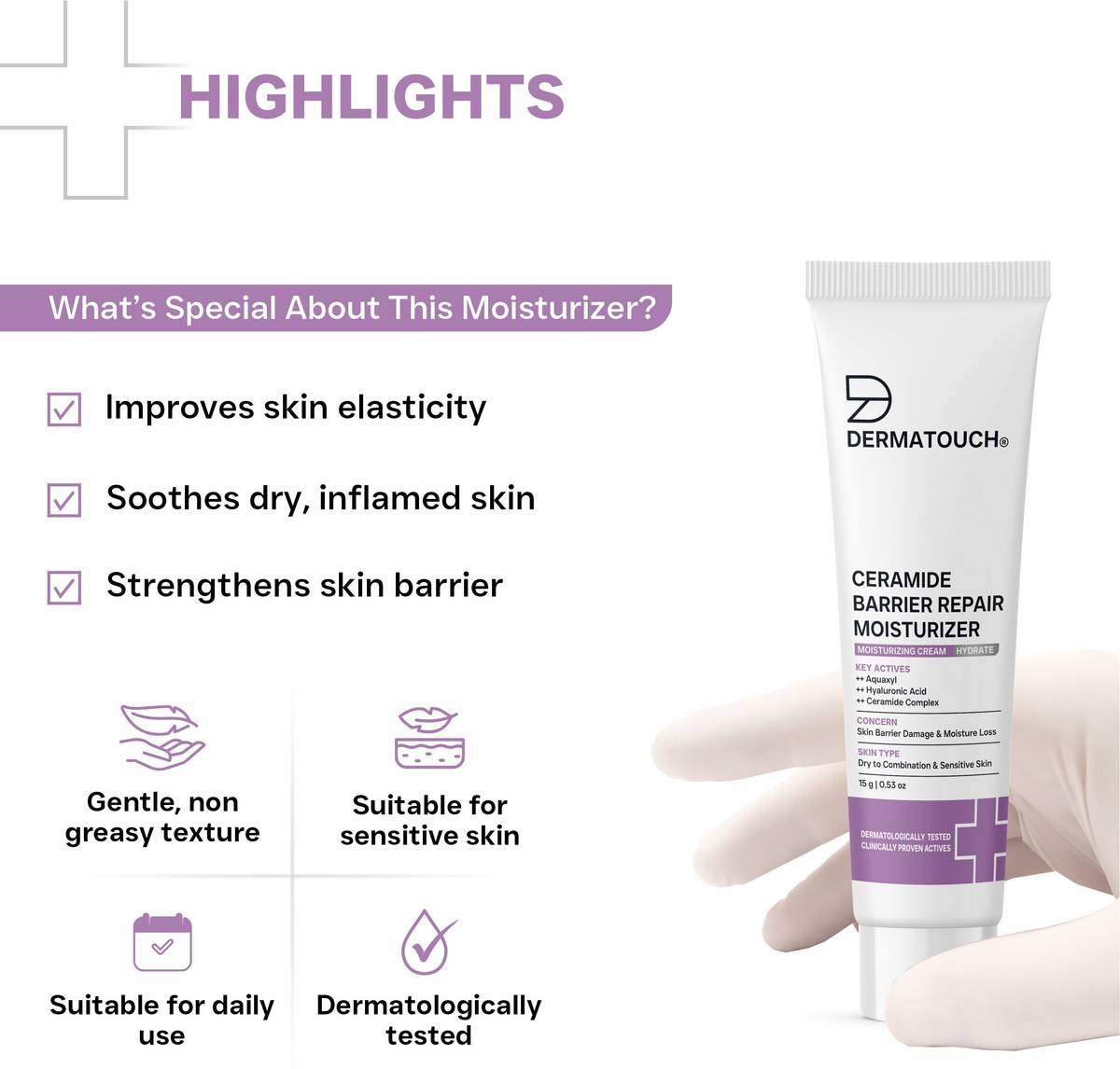 Dermatouch Ceramide Barrier Repair Moisturizer | Deep Hydration and Barrier Support — photo 5