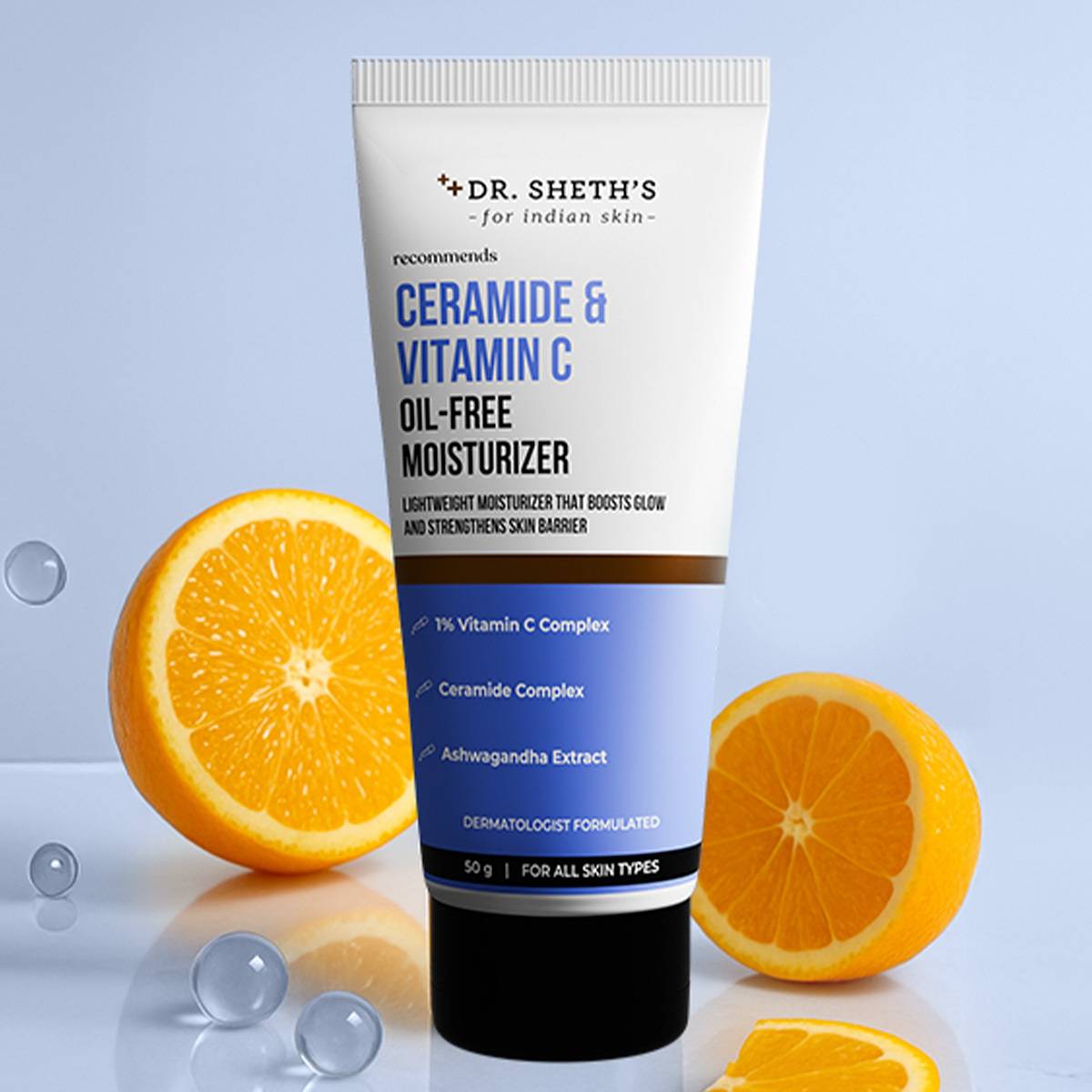 Dr. Sheth’s Ceramide & Vitamin C Oil-free Moisturizer | Light Face Cream to Hydrate Skin 50g — photo 2