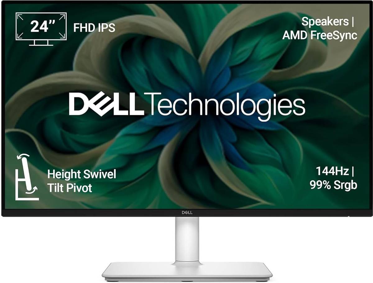 DELL S-Series 60.96 cm (24 inch) Full HD LED Backlit IPS Panel with 2xHDMI, Built-in 6W Dual Speakers, TÜV Rheinland 4-Star Eye Comfort, Flicker-free Monitor (S2425HSM)