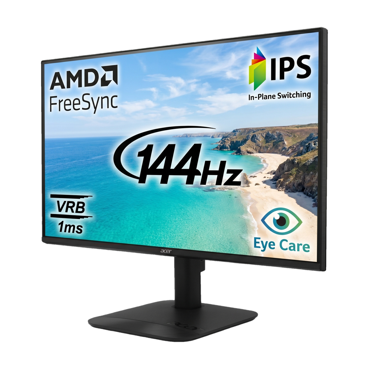 Acer KA2 60.45 cm (24 inch) Full HD LED Backlit IPS Panel with 6 axis Color Adjustment, 2X2W Inbuilt Speakers, Display Widget, VisionCare, ENERGY STAR Certified, Robust Stand Monitor (KA242Y)