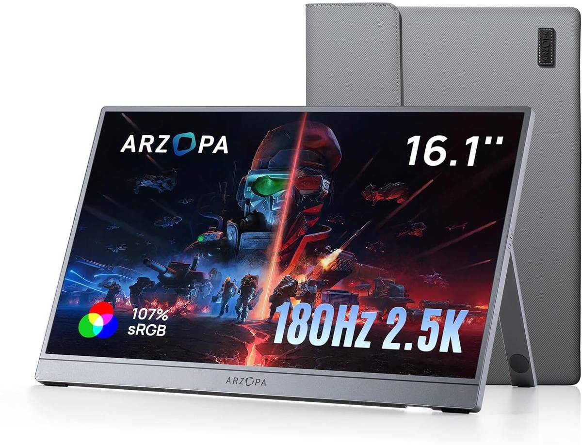 Arzopa Z3FC 40.89 cm (16 inch) Quad HD IPS Panel Monitor (2.5K QHD Portable Gaming Monitor for Laptop 106% sRGB IPS Display USB-C & HDMI)
