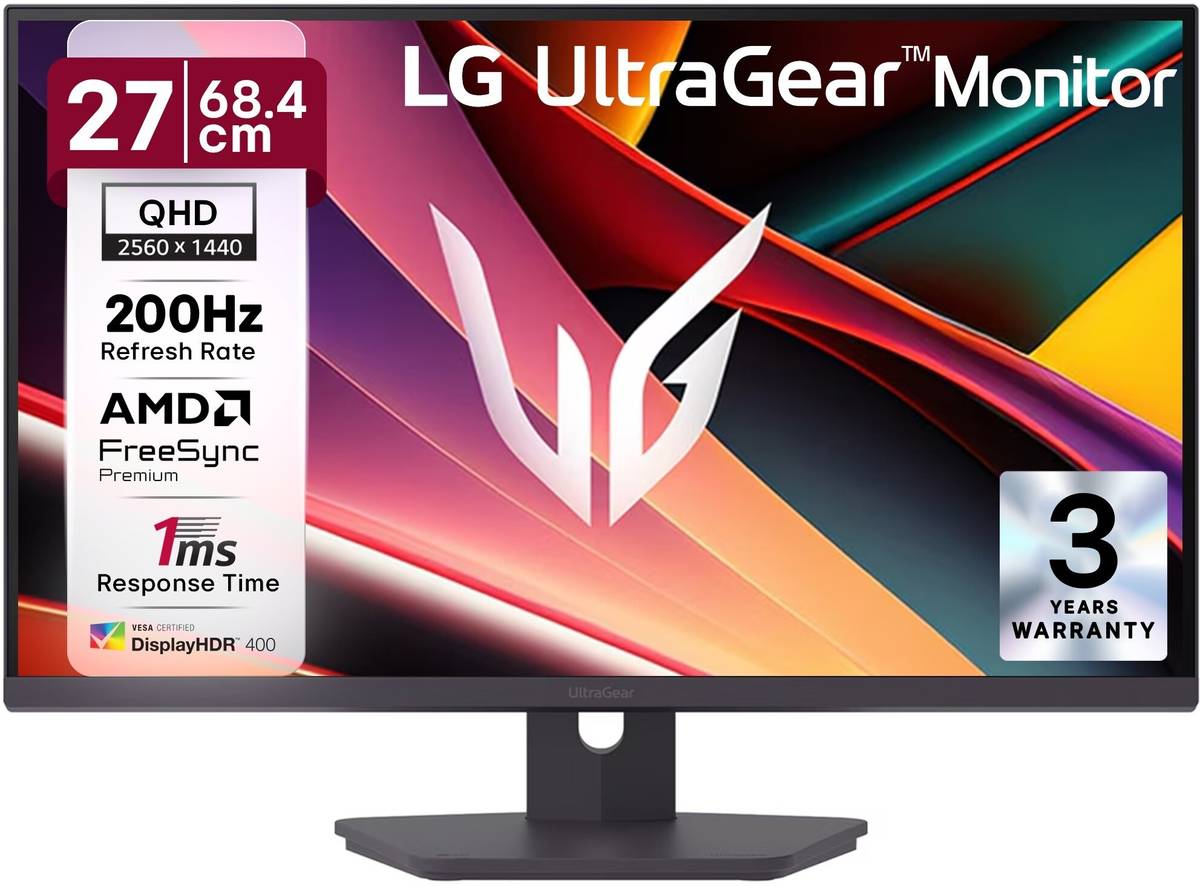 LG UltraGear series 172.72 cm (68 cm) Quad HD LED Backlit IPS Panel Gaming Monitor (27G610A-BN.CTRDMJ)
