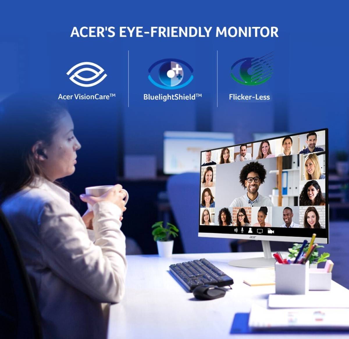 Acer SA272 P1 68.58 cm (27 inch) Full HD LED Backlit IPS Panel with Zero Frame, 1xHDMI 1xVGA, Stereo Speakers, Eco Display, Eye Care Monitor (SA272) — photo 3