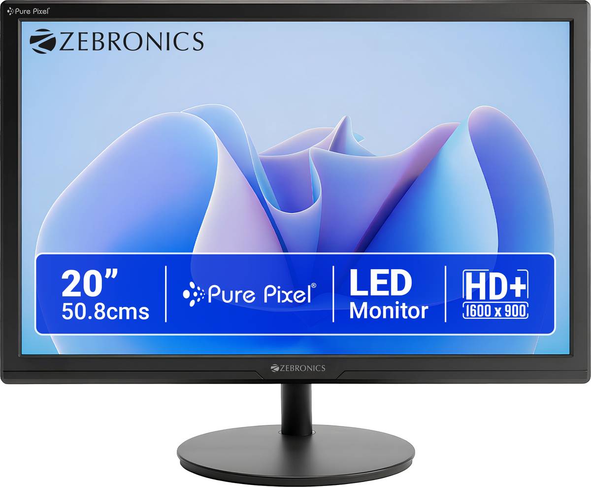 ZEBRONICS EV series 50.8 cm (20 inch) HD+ LED Backlit TN Panel Monitor (ZEB-EV20)