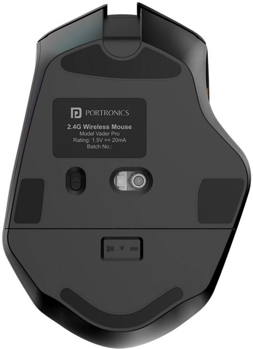 Portronics Vader Pro Wireless Gaming Mouse with 6 Buttons, Thumb Comfort, Adjustable DPI Ambidextrous Optical  Gaming Mouse — photo 4